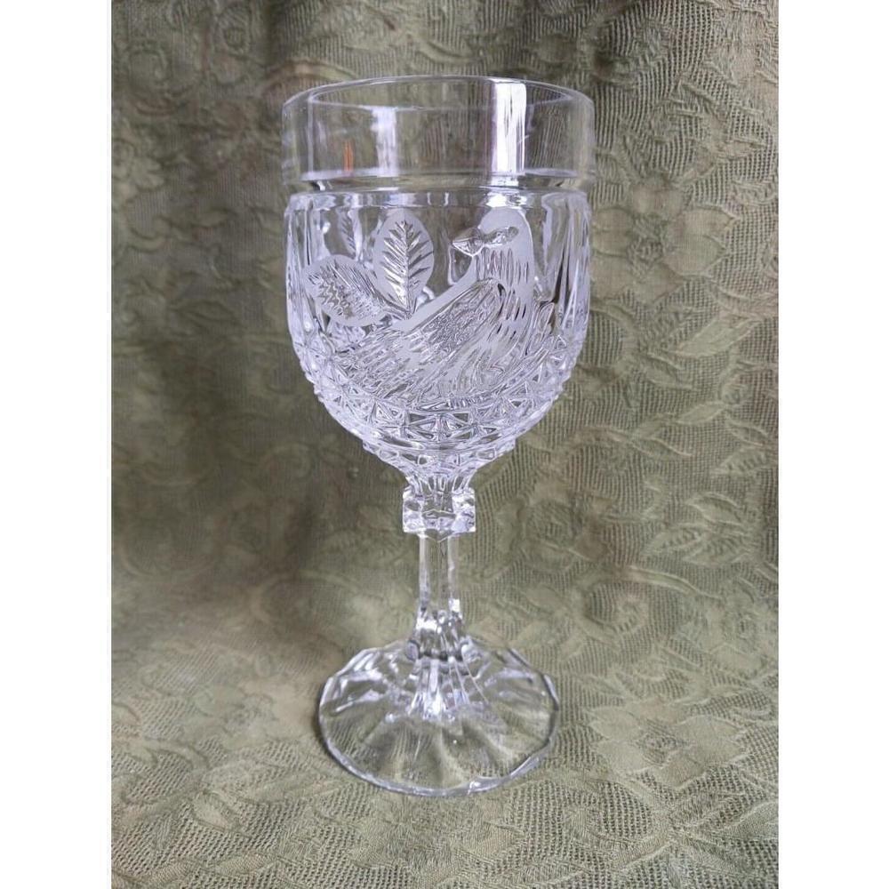Hofbauer Byrdes Crystal Wine Goblet Vintage MCM Germany